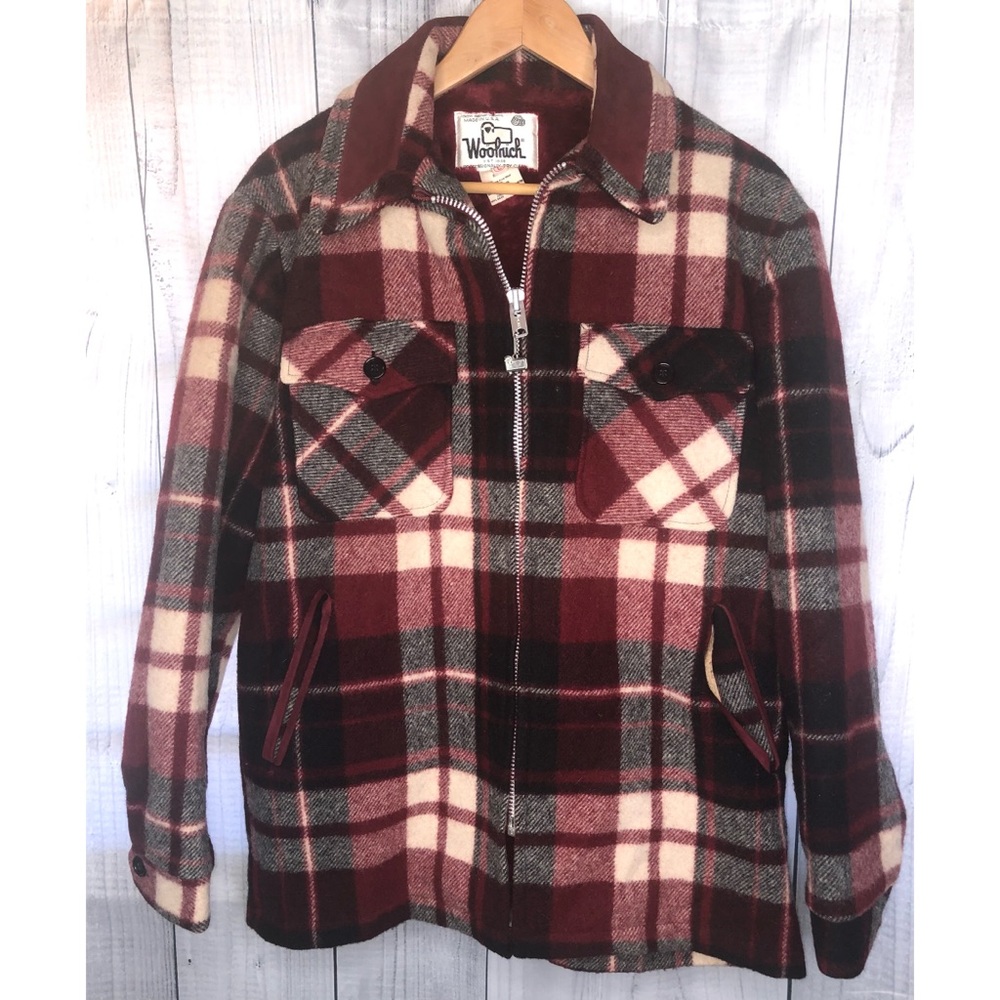 WOOLRICH Wool Plaid Shacket Shirt Jacket Vintage